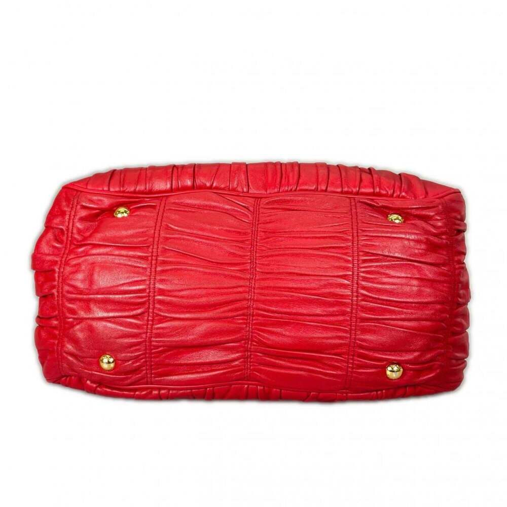 PRADA Red Leather Shoulder Bag - Picture 5 of 16